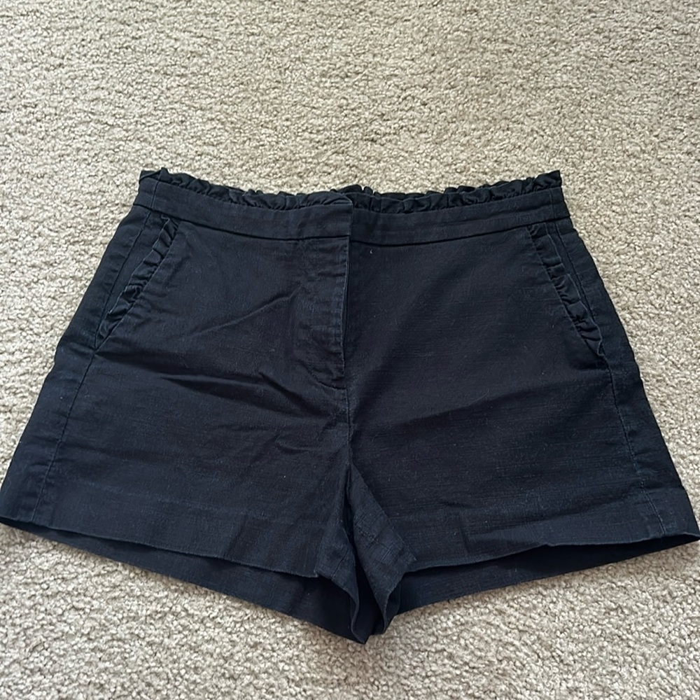 J.Crew High-Waist Shorts with Ruffle Detail
